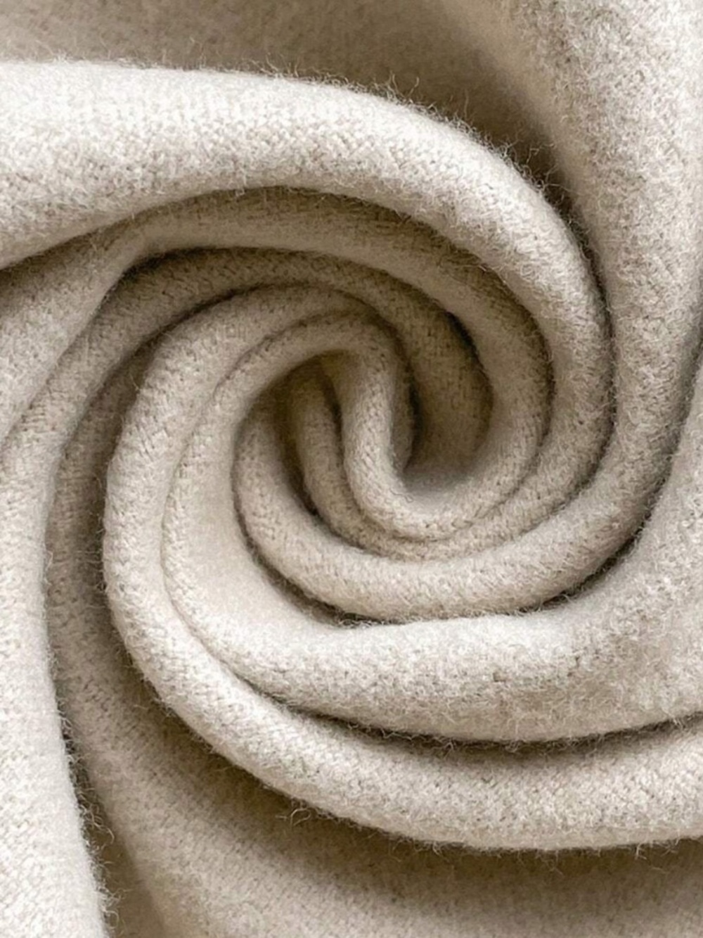 Classic Solid Cream Wide Collar belted Jacket Coat - Picture 6 of 6